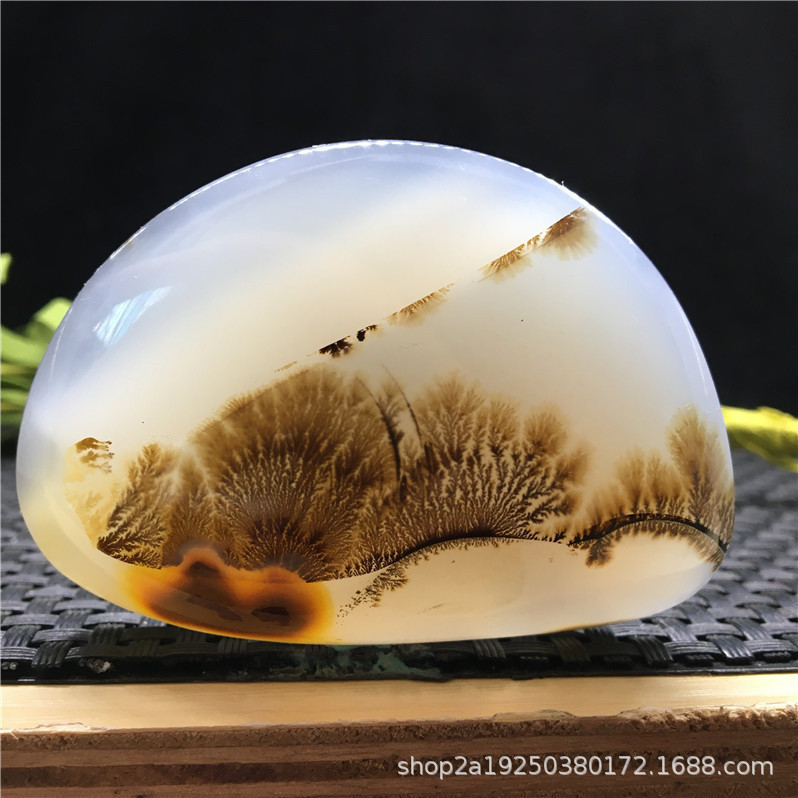 马达加斯加海洋玉髓原石切片风景意境玛瑙摆件水晶厂家直销a1