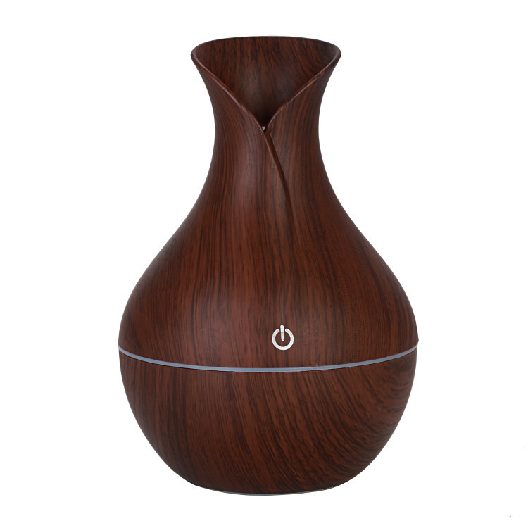 Wood Grain Heavy Fog Humidifier Bedroom and Household Mute Atomizer Seven Colors Noctilucent USB Humidifier Aromatherapy