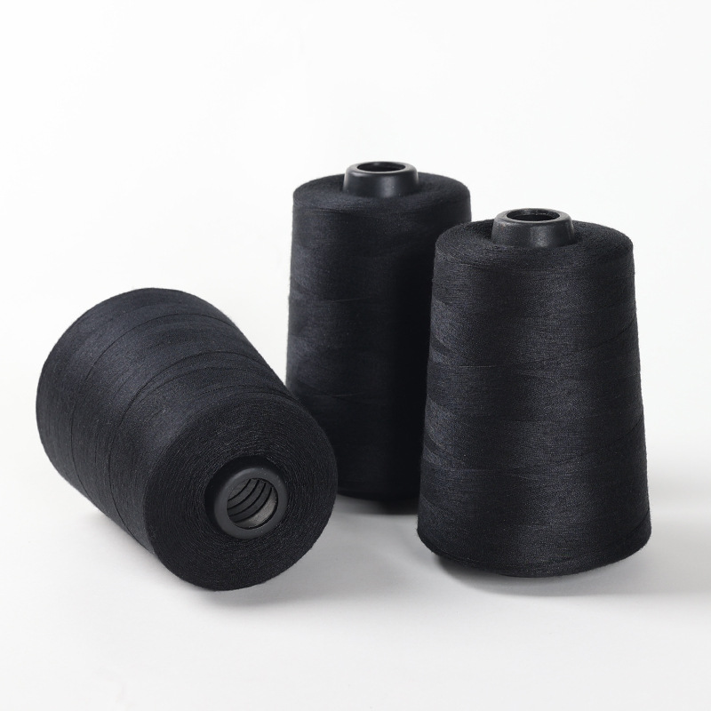 402缝纫机线拷边线 服装涤纶锁边线大卷高速缝纫线黑色线自产自销