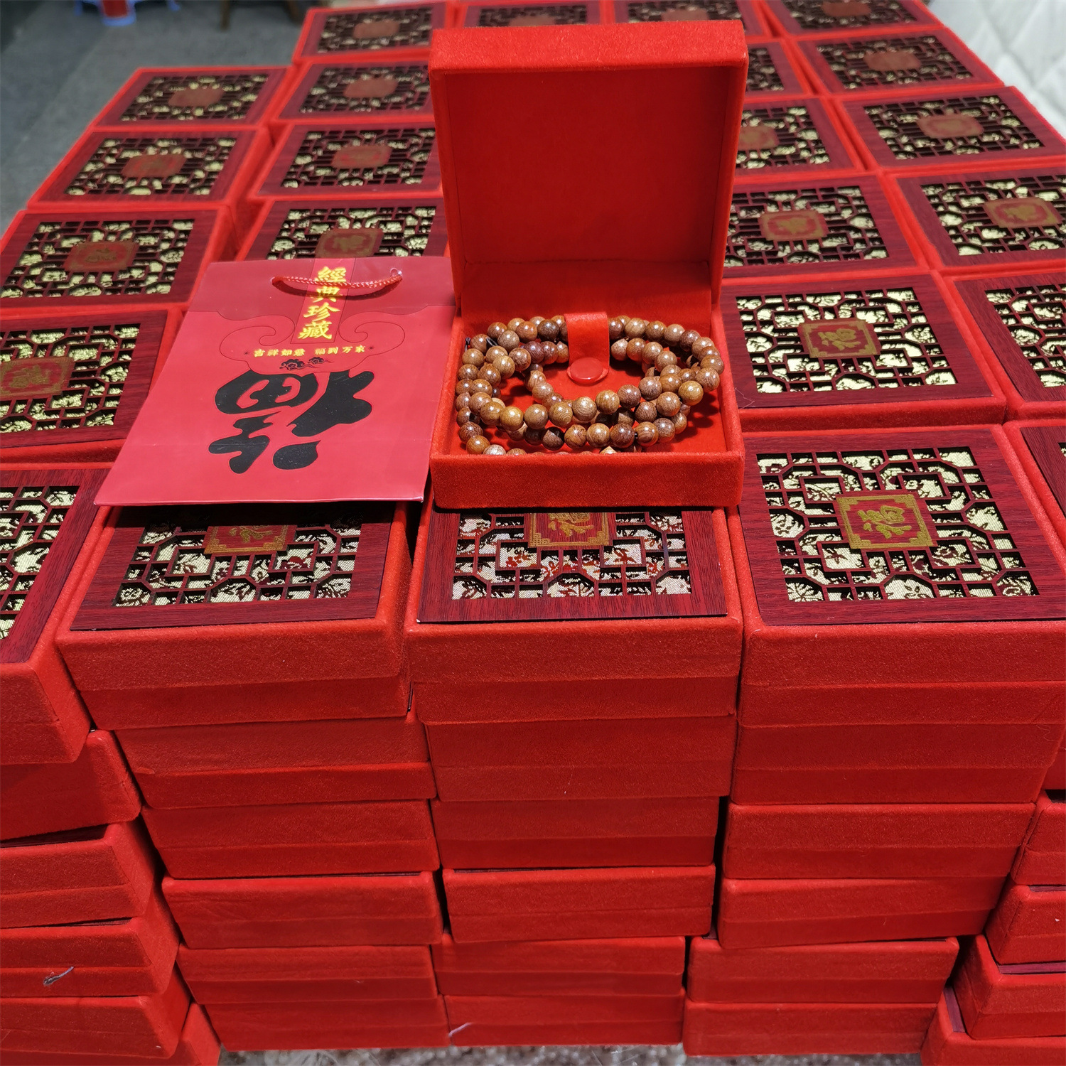 2023 New Men's and Women's Couple-Style Buddha Beads Bracelet Myanmar Rosewood Store Promotion Insurance Will Sell Drainage Gifts Wholesale