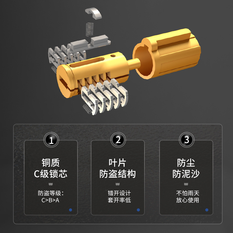 批发锁具电动车锁链条锁加粗防盗锁c级摩托车锁抗液压剪铁链子锁