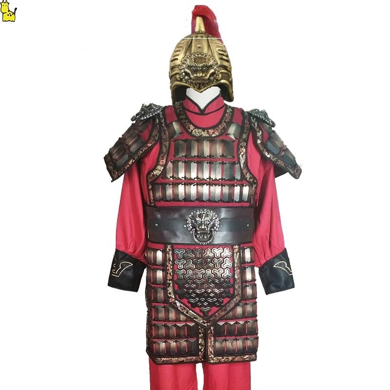 舞台演出服影视古装春秋战国汉朝盔甲男士将军士兵铠甲元帅战袍