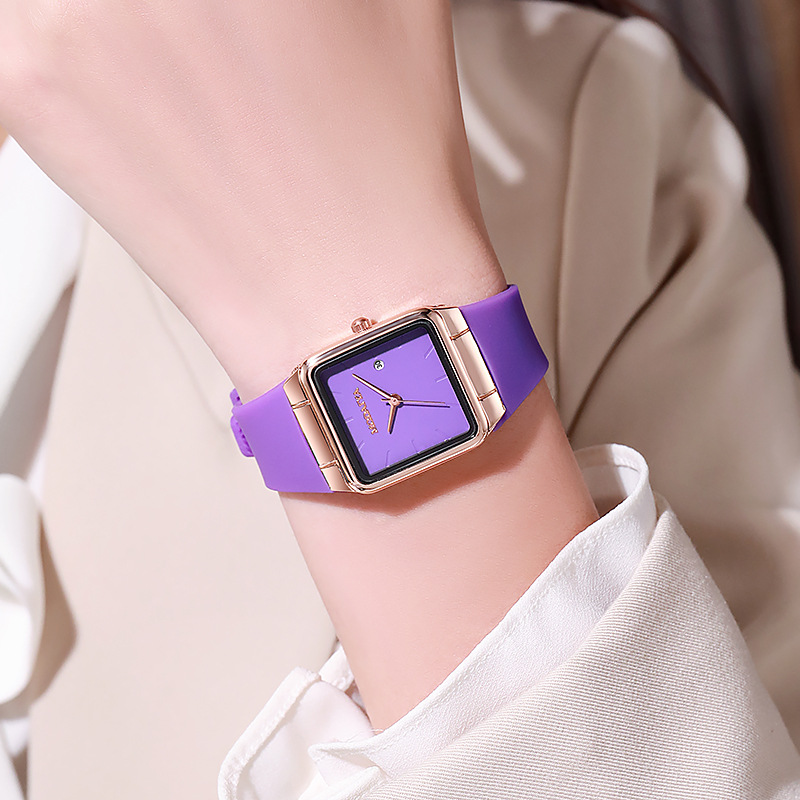 Douyin Online Influencer New Simple Minority Fashion Square Fashion Ladies Student Wrist Watch Quartz Watch One Piece Dropshipping Women