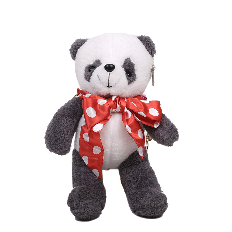 Cute Plush Panda Shoulder Bag 2021 New Fashion All-Match Cartoon Doll Doll Crossbody Bag Mobile Phone Bag Fashion