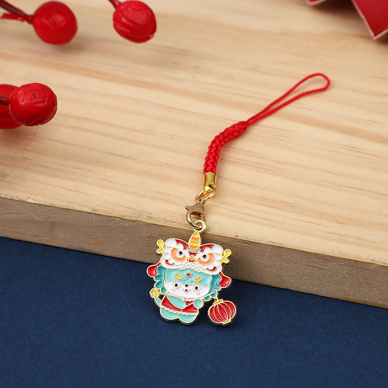 Creative Dragon Year Key String Pendant Cute Car Cellphone Chain Bag Accessories New Year Present Small Gift Wholesale