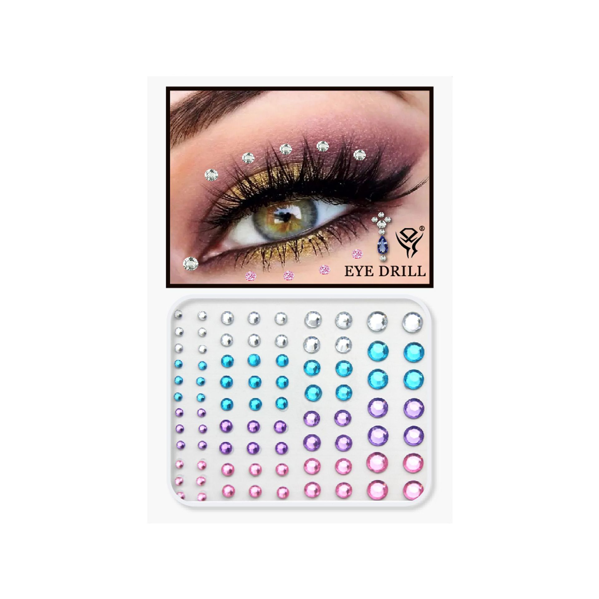 Eye Diamond Stickers New Acrylic Diamond Paste Face Decoration Stick-on Crystals Bright Crystal Tear Makeup Stickers