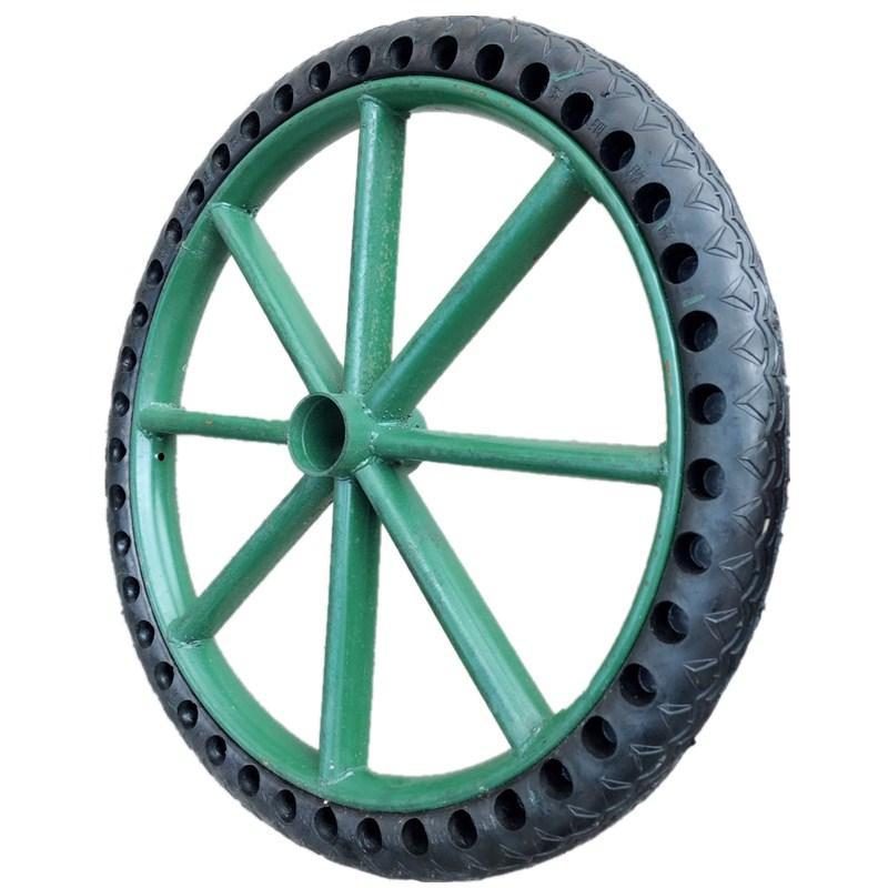 工地翻斗实心轮胎加厚钢圈发泡胎26朝阳手推架子车充气轮斗车轮子