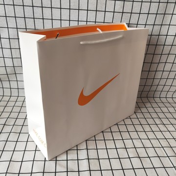 耐克 nike ad纸袋手提袋子鞋盒服装购物袋潮牌纸袋白卡橘标礼品袋