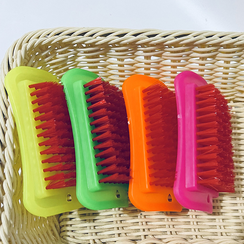 New Square Brush Candy Color Transparent Color Square Brush Clothes Cleaning Brush Household Shoe Brush Brush Plastic Brush 1 Yuan Supply Wholesale