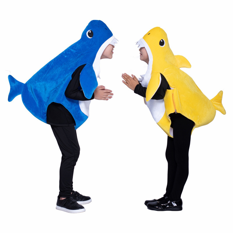 新款儿童节鲨鱼扮演幼儿园多尼鱼动漫舞台角色扮演创意海洋动物服