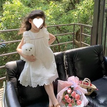 女童夏装连衣裙2024新款洋气夏天小女孩公主裙童装儿童裙子背心裙