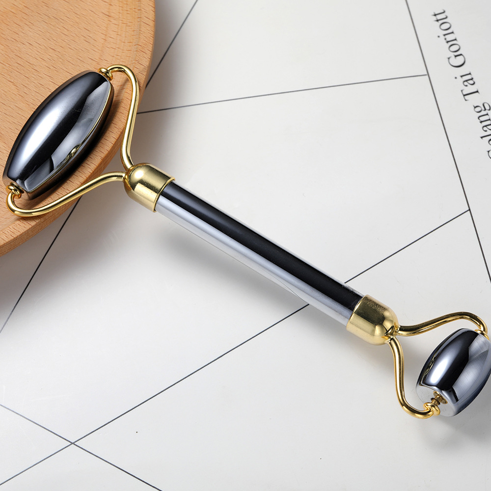 太赫兹刮痧滚轮面部按摩点穴按摩棒天然能量石瞬间融冰刮痧棒批发