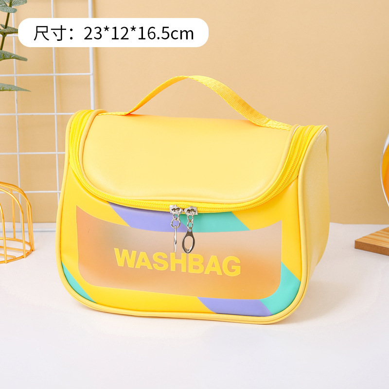 Pvc New Transparent Makeup Wash Bag Portable Bath Waterproof Large Capacity Storage Travel Bag Cosmetic Bag Wholesale