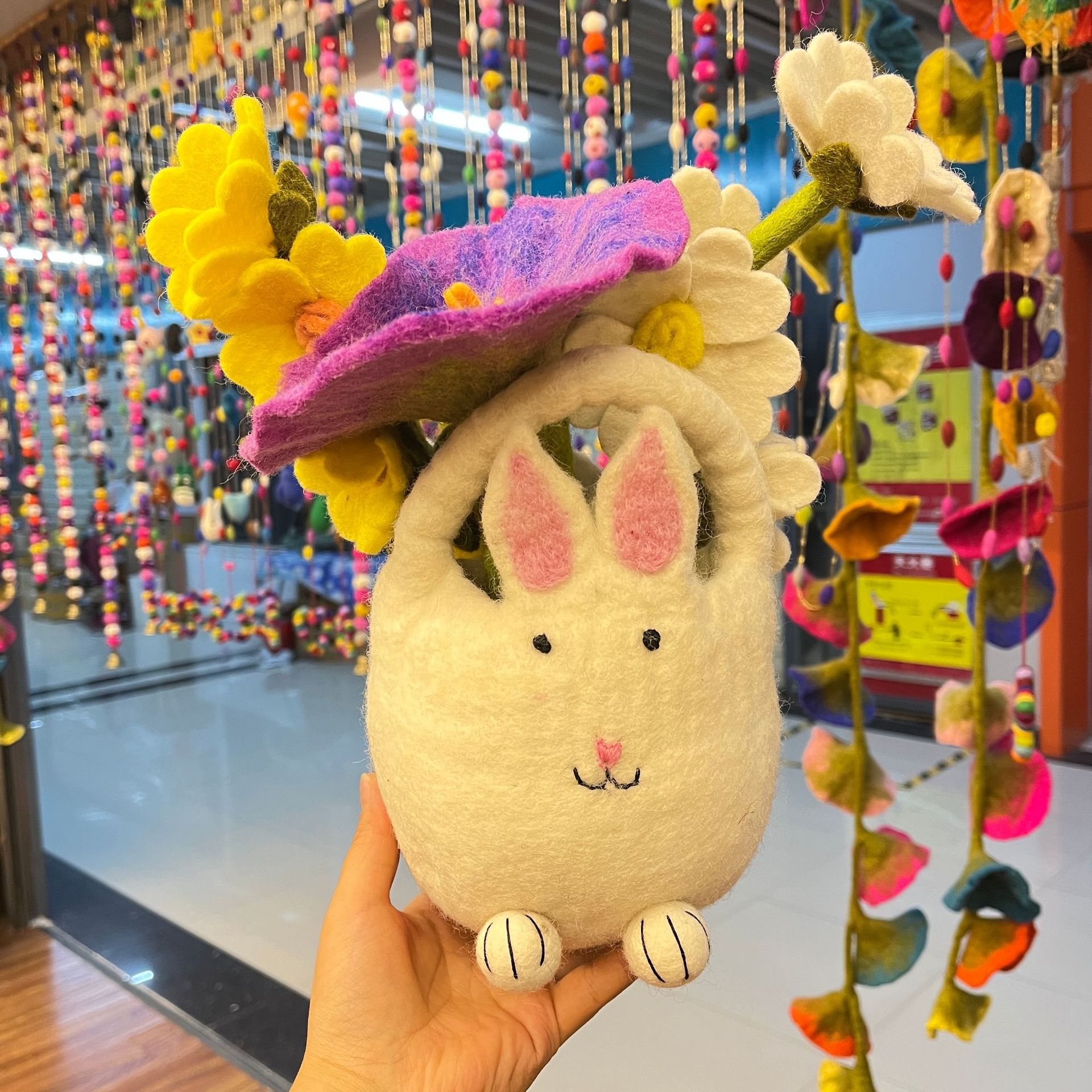 羊毛毡可爱兔子手提包-阿里巴巴