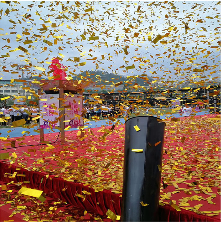 金箔片金银片彩纸彩虹机礼炮机婚庆舞台酒吧特效撒花金色亮片飘纸