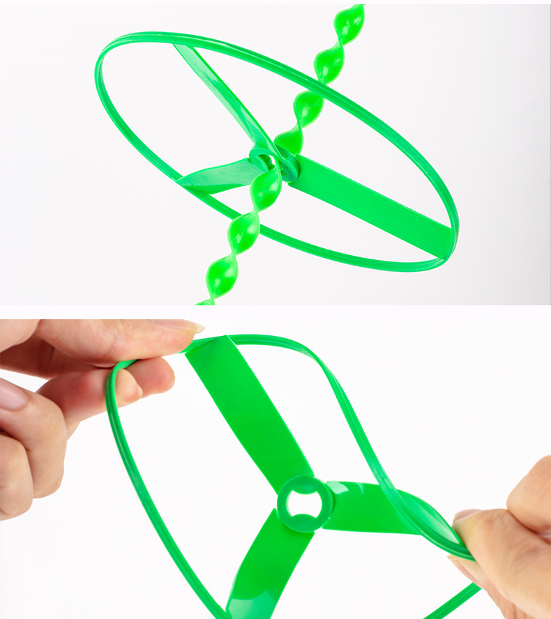 飞天仙子 手推飞碟 竹蜻蜓转转乐儿时经典怀旧地摊玩具幼儿园赠品