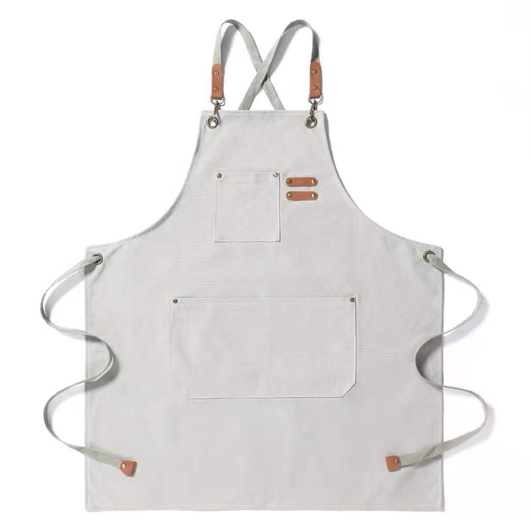 Foreign Trade Thickened Cotton Canvas Apron Coffee Barber Milk Tea Shop Apron Home Kitchen Gardening Work Clothes Small Apron