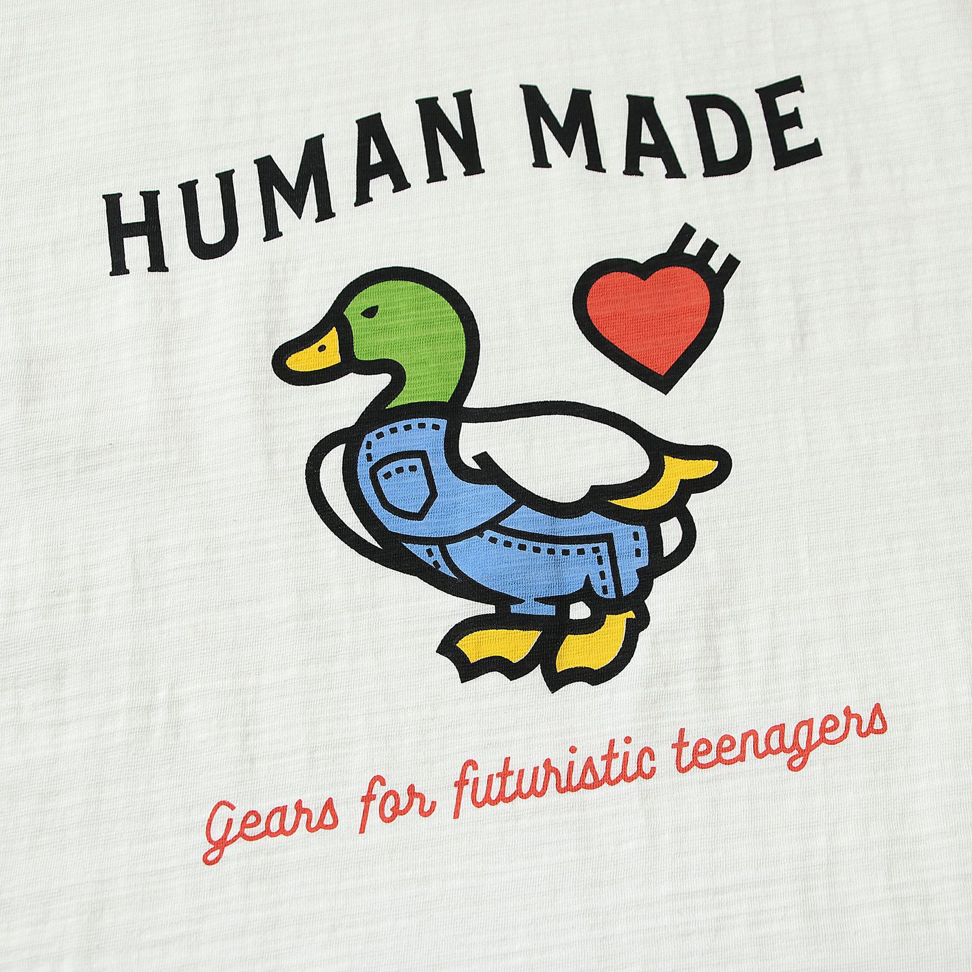 日系街头潮品human made短袖t恤街头休闲卡通牛仔鸭宽松感大码t恤