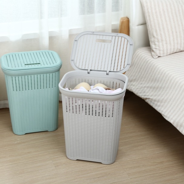Household Hollow Plastic Laundry Basket Bathroom Large Laundry Basket Toy Clothes Storage Basket Dirty Clothes
