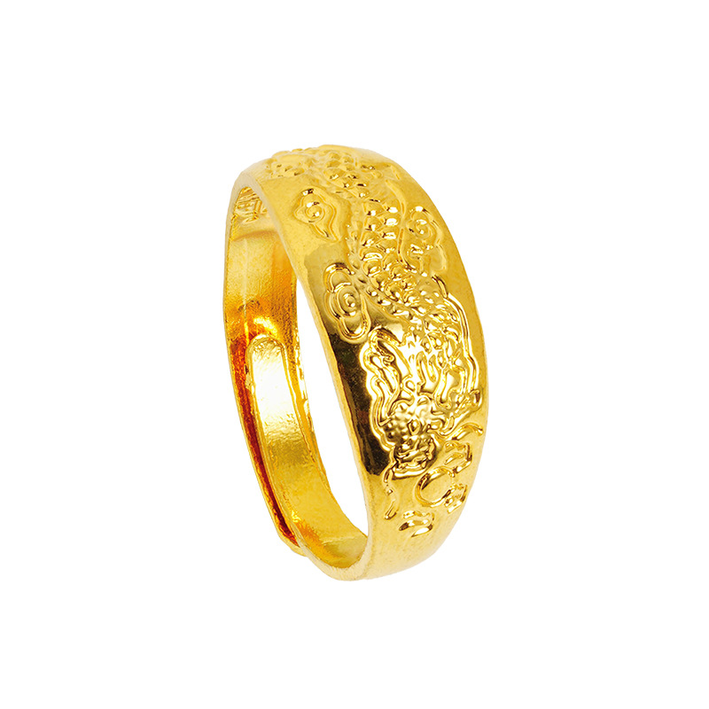 Alluvial Gold Ring Women's No Color Fading Niche Sweet Imitation Gold Women's Opening Ring Copper Alloy Accessories New Wholesale