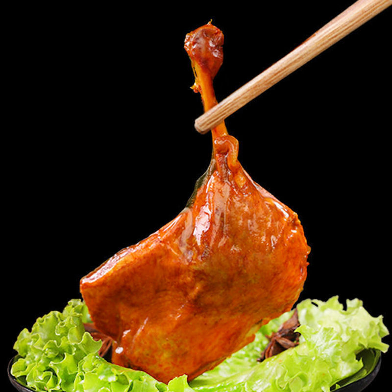 鸭腿麻辣大熟食鸭肉休闲零食卤味五香批发即食零食现货工厂批发