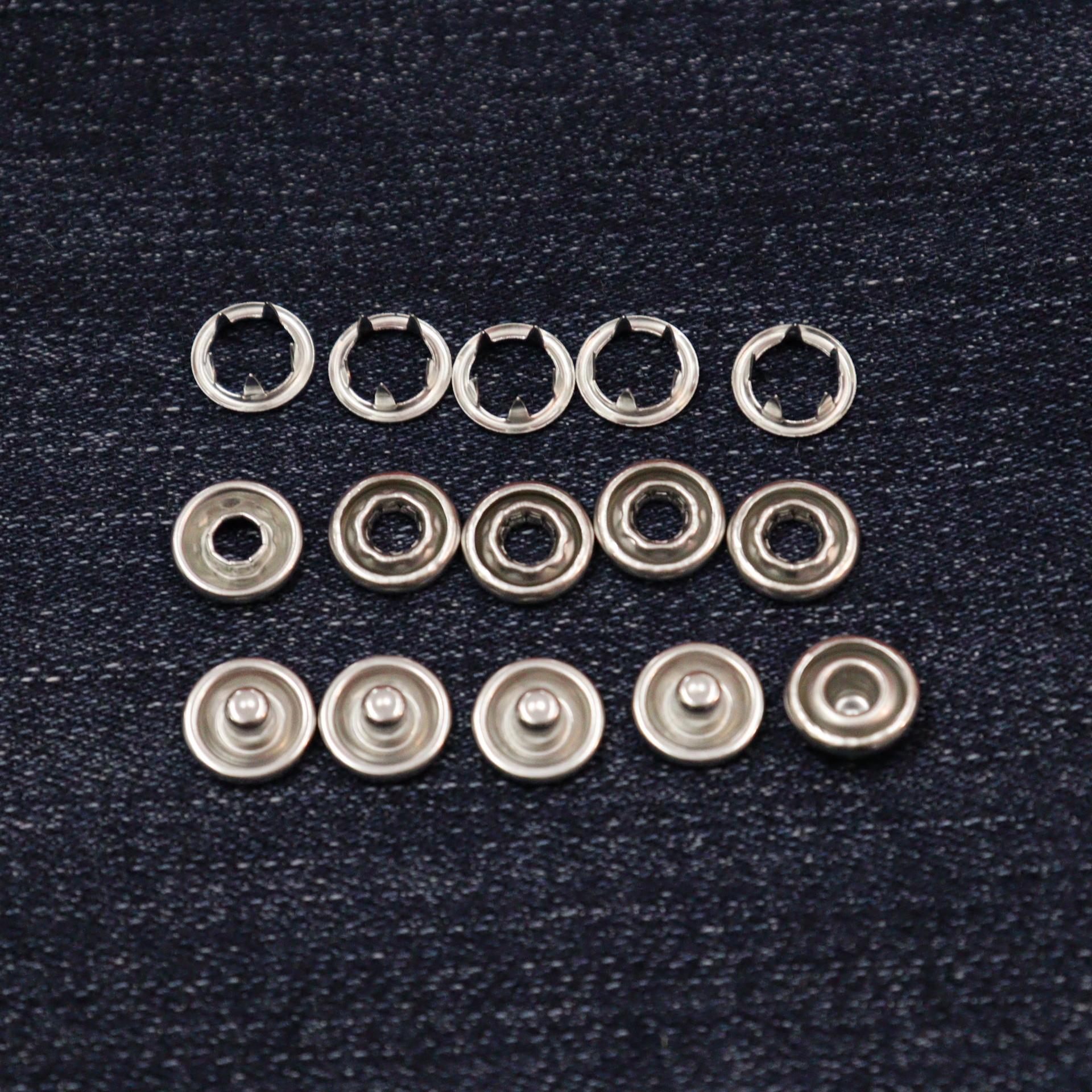 佛山五金厂空心圆形五爪扣牛仔裤四合扣隐形暗扣饰品合金高脚纽扣