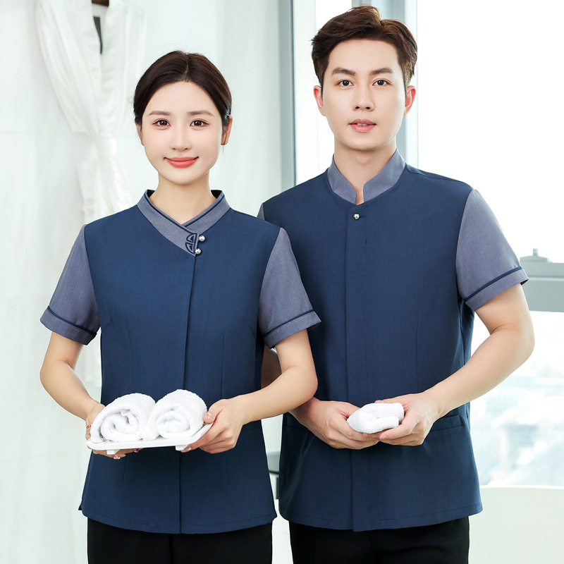 保洁工作服短袖夏装女酒店宾馆客房清洁员pa套装物业阿姨制服半袖