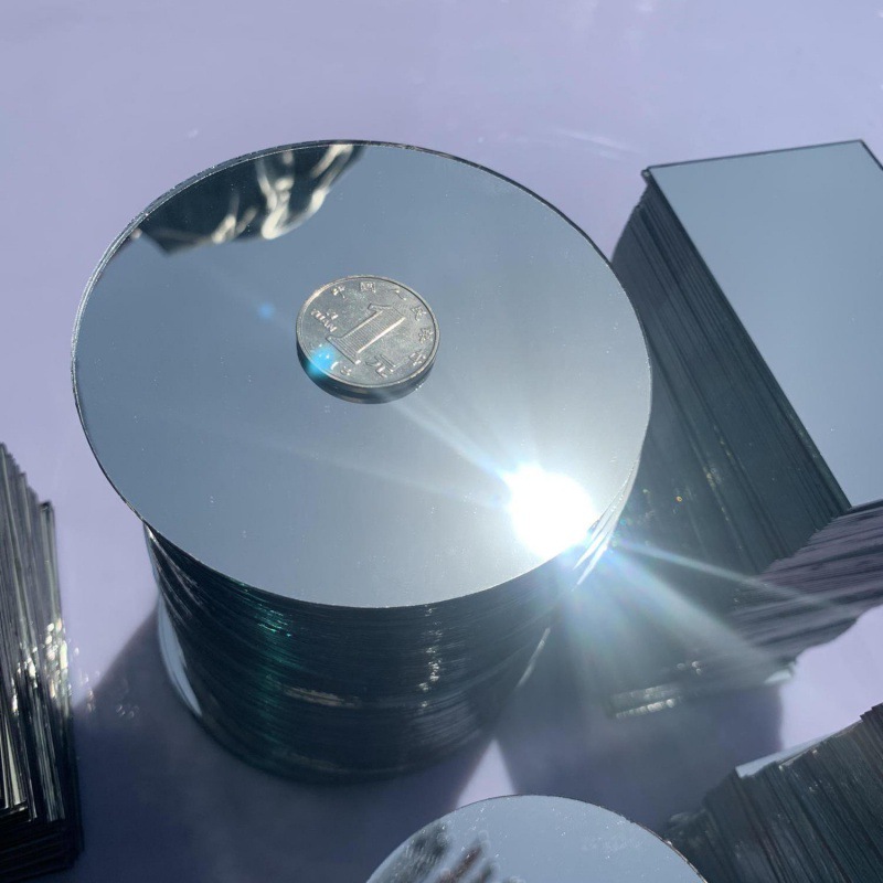 小镜子圆形无框单面镜玻璃镜片厚1mm不带胶平面化妆镜碎了包赔热