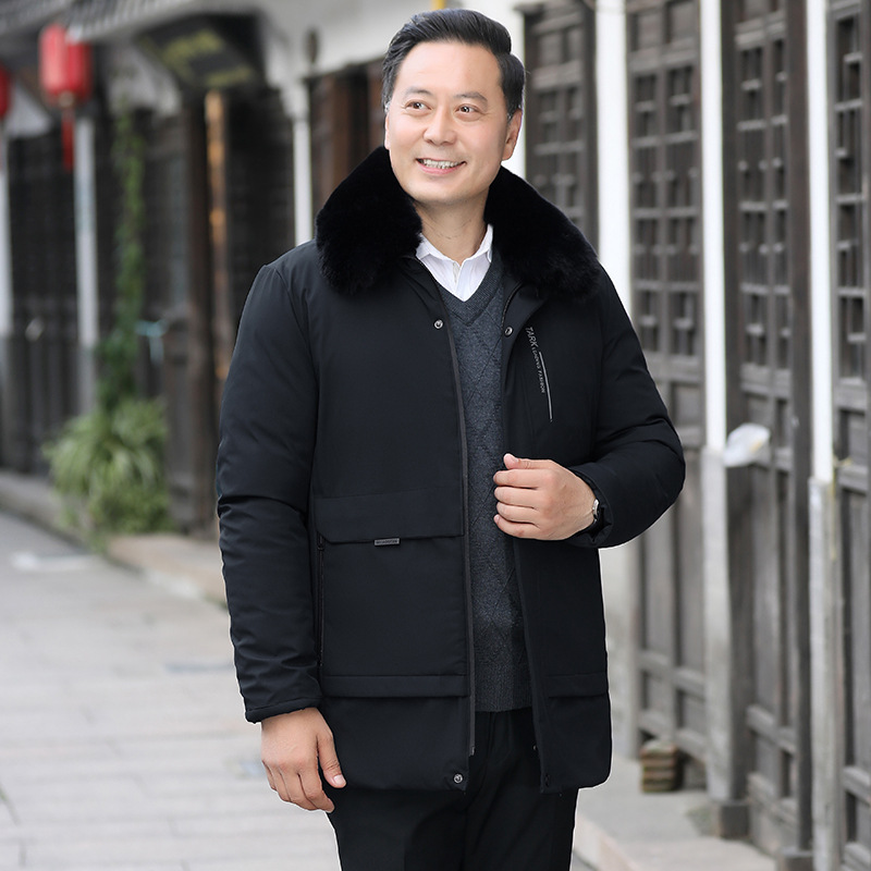 中老年人冬装外套男50岁爸爸棉袄60老人秋冬70加绒加厚棉衣服爷爷