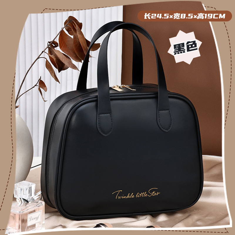 Half Moon Bend Good-looking Portable Cosmetic Bag Partition Storage Large Capacity Ins Style High Sense Large Storage Bag