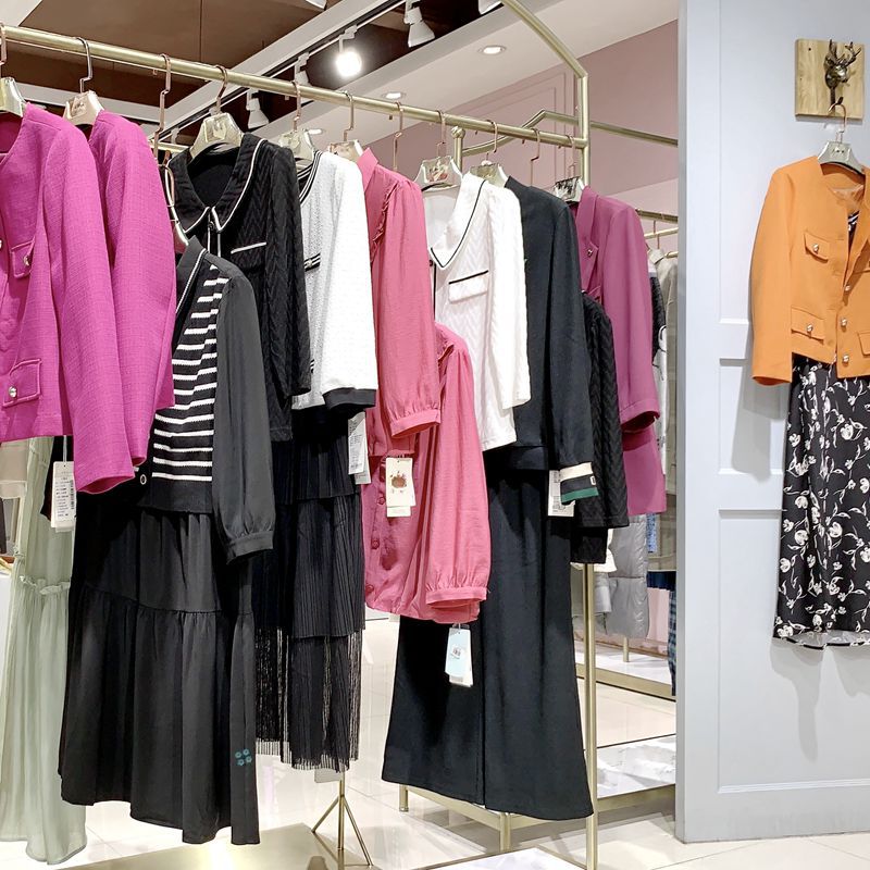 品牌折扣女装朗诗专柜货源批发尾货连衣裙反季神货分份货源库存