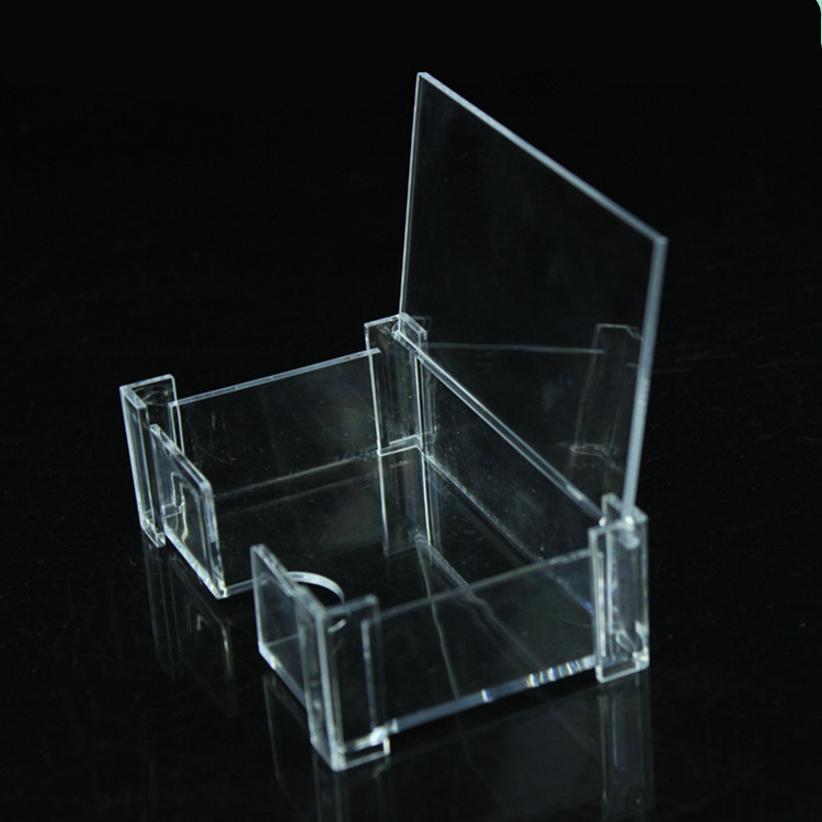 Creative Transparent Acrylic Flip Business Card Case Desktop Office Name Card Display Box Special Business Card Storage Box for Exhibition