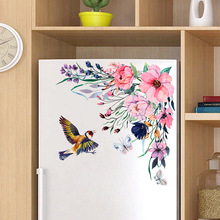 1Pcs Plant Flower Decorative Sticker Easy Use PVC-adhes跨境