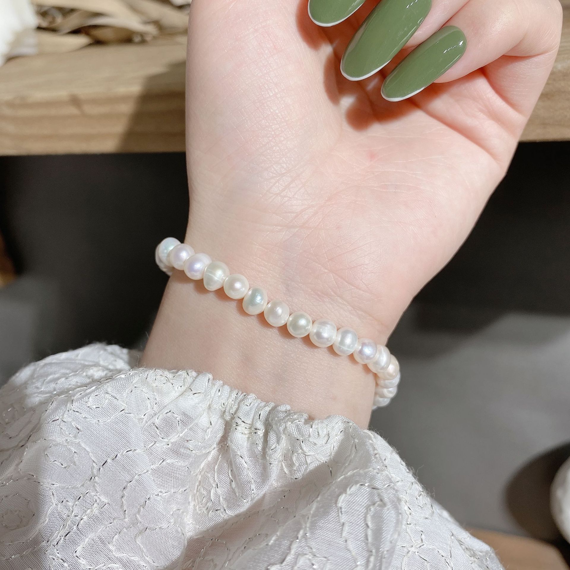 National Fashion Freshwater Pearl Lucky Bracelet Female Fashion Trending Hot Bracelet Personality All-Match Jewelry