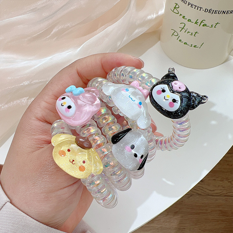 Cartoon Cinnamoroll Babycinnamoroll Clow M Phone Line Hair Ring Girlfriends' Gift Headband Bracelet Dual-Use Female Cute Girl Heart Hair Accessories