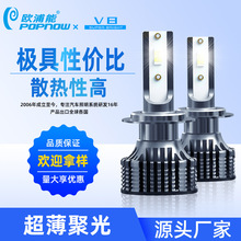 跨境 v8汽车led大灯 内置驱动高亮聚光汽车前大灯 大功率车灯灯泡