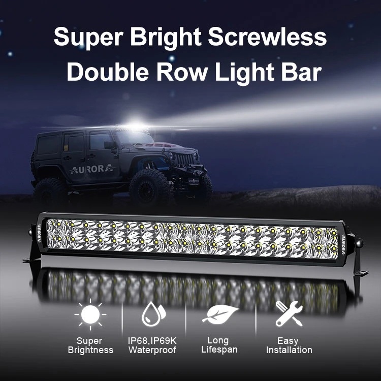 aurora北极之光越野led长条射灯工程汽车双排前杠货车车顶房车灯