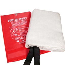 亚马逊爆款紧急消防灭火毯2/3/4件装选配手套挂钩玻璃纤维防火毯