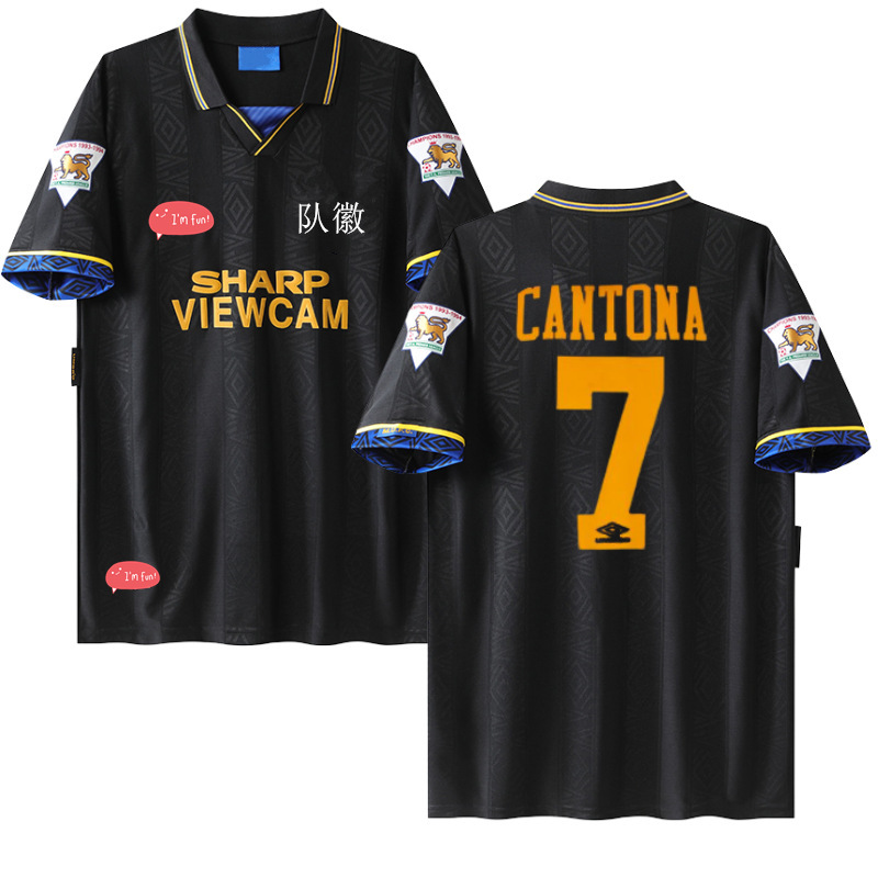 1993-1995赛季红魔客场7号坎通纳复古泰版球衣快速发货足球服