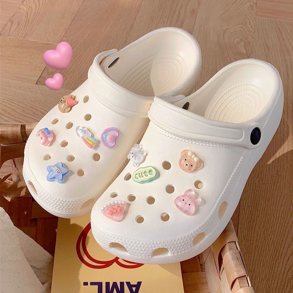 厚底踩屎感防滑洞洞鞋女款夏外穿2024新款网红沙滩软底包头拖鞋