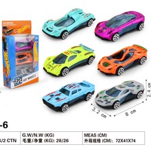 外贸新款炫酷合金赛车1:64儿童仿真汽车模型玩具三联装