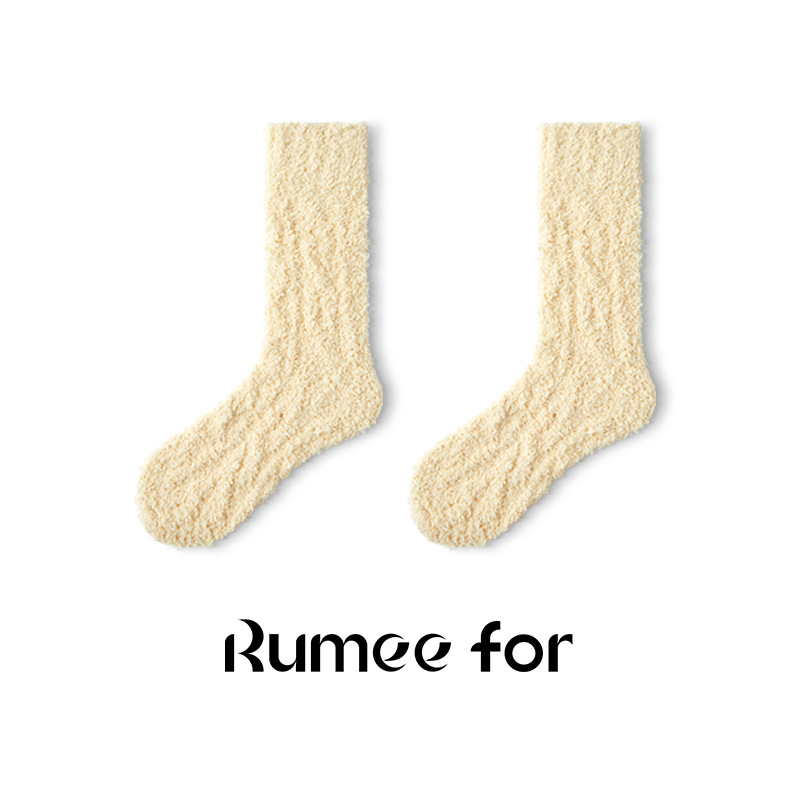 Sleeping Socks for Women Autumn and Winter Thickened Warm Floor Socks Male Couple Coral Velvet Confinement Special for Sleep Socks Wholesale