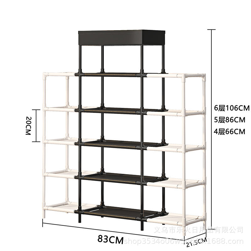 New Hallway Floor Two Colors Simple Multi-Layer Home Storage Shoe Rack DIY Assembly Shoe Cabinet Storage Rack