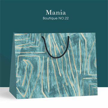 蓝色涂鸦时尚礼品袋原创设计服装购物袋手提袋加厚包装袋现货批发