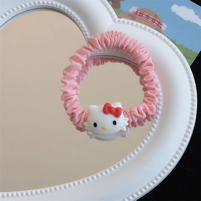 Cute Sanrio Hair Accessories Cinnamoroll Babycinnamoroll Large Intestine Hair Band Sweet Cartoon Head Rope Clow M Hair Band Headdress