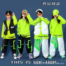 儿童嘻哈街舞演出服男童hiphop潮装女童装爵士舞服装模特走秀套装