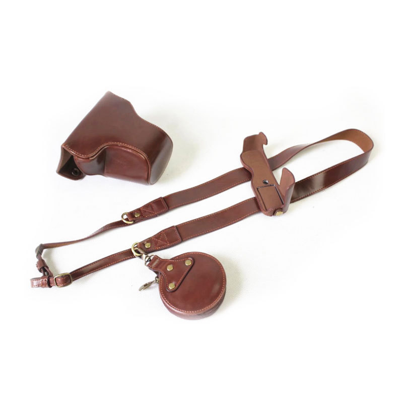 适用皮套xa5 x-a5 xa20可取电池摄影包豪华版皮套相机包肩带