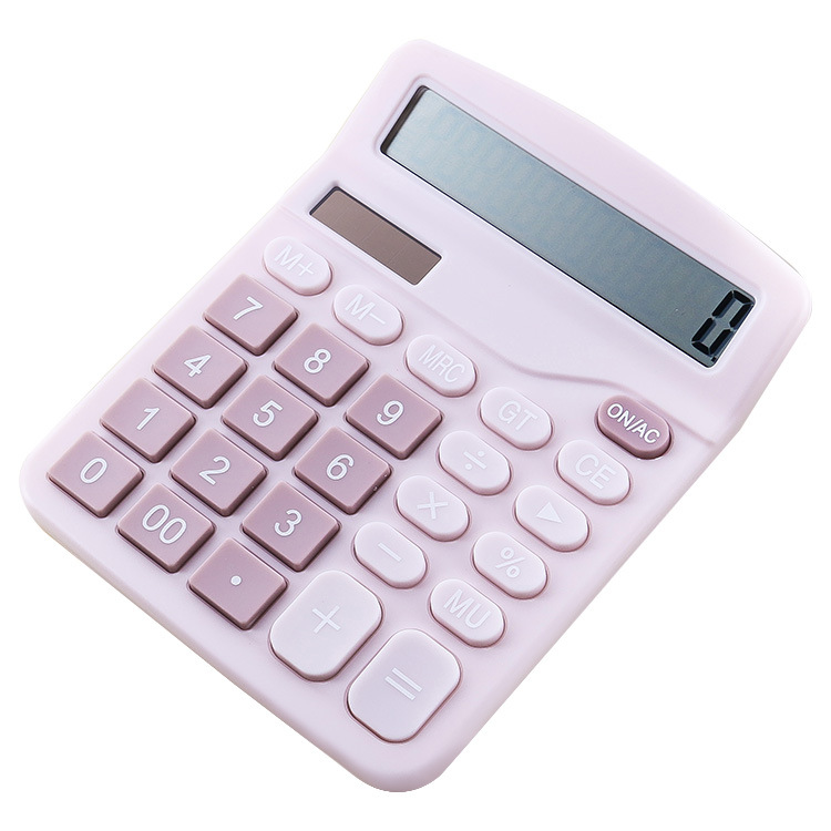 Real Solar Calculator 12-Digit Display Financial Office Use Student Calculator Factory Wholesale Business Calculator