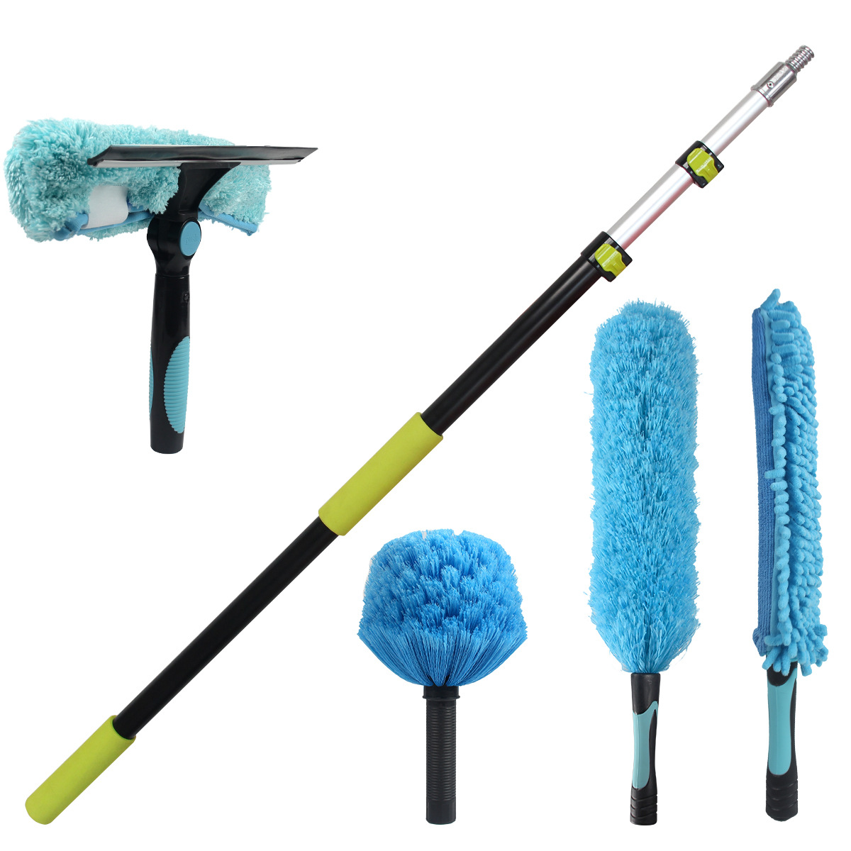 批发玻璃纤维铝合金2节伸缩杆2米3米可定制美式螺纹涂料杆高强度