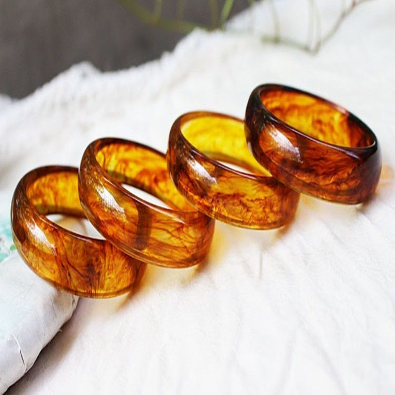 新款金丝珀手镯女款金珀手环二代琥珀烟丝琥珀棕红波罗的海血珀